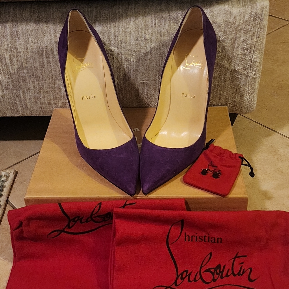 Christian Louboutin So Kate 120 Suede Violet